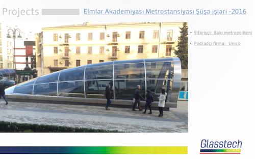 Elmler Akademiyası metrosu alt keçid şüşələmə işləri