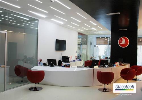 Aluminium ofis şüşə arakəsmə işləri və Glasstech