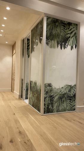 şüşə arakəsmə matlaşan