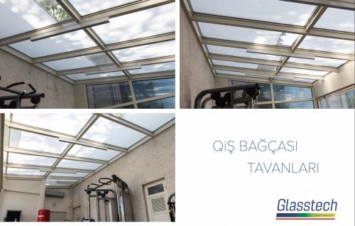 şüşə tavan jaluzi