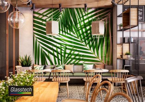 bitki divar uzleme dekorativ divar tv stend