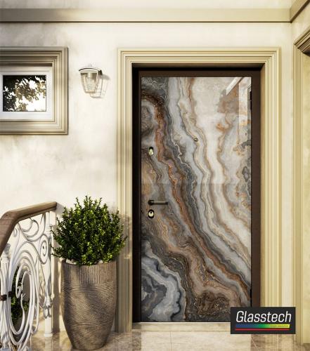 blok qapıları şüşə qapı oniks şüşə daşı ilə